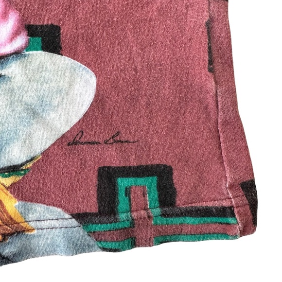 AOP Cowgirl Western Vintage Blouse Top Graphic Pullover Rodeo Gordon James Y2K - Picture 9 of 10